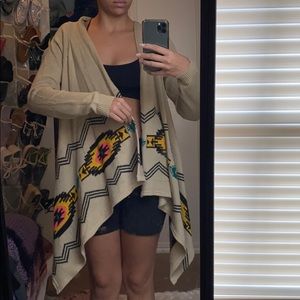 Tribal design cardigan
